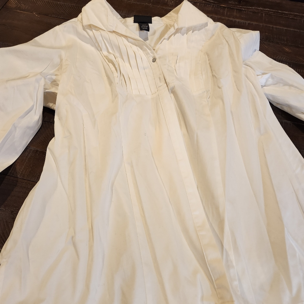 White button up blouse